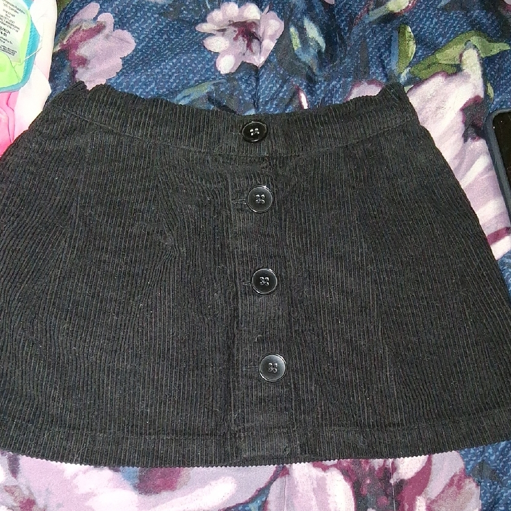 GAP Black Corduroy Mini Skirt